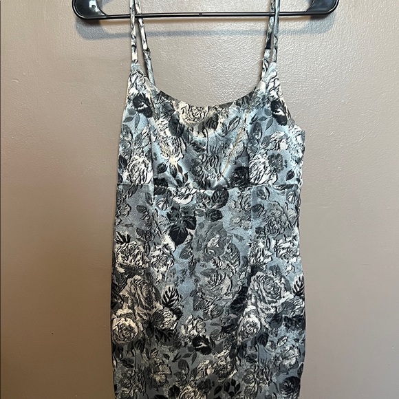 Wild Fable Black and Gray Floral Mini Dress - Picture 1 of 1